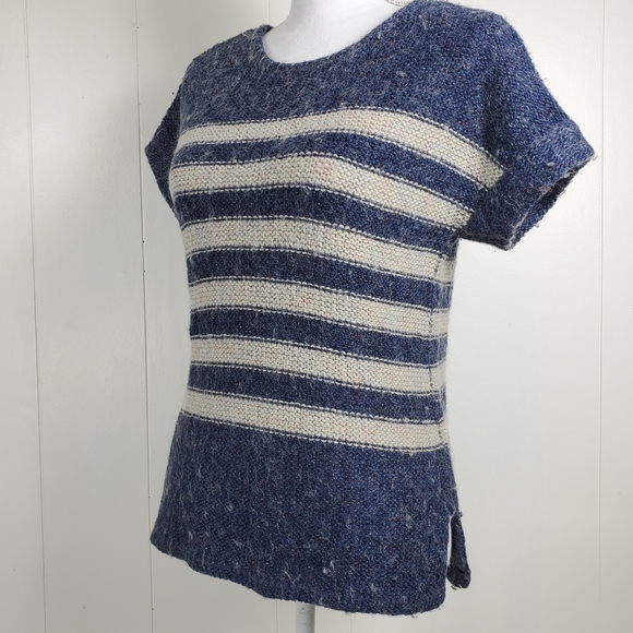 Gap mohair blend striped short sleeve sweater size extra small - Picture 10 of 11